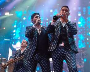 Banda El Recodo, en su presentación en Puebla.