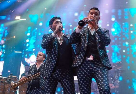 Banda El Recodo, en su presentación en Puebla.