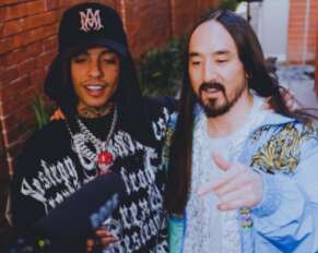 Natanael Cano y Steve Aoki.