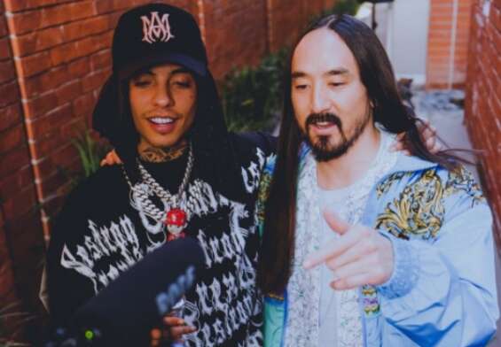 Natanael Cano y Steve Aoki.