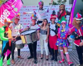 Alejandra González durante la inauguración de la Feria de Silao, Guanajuato.