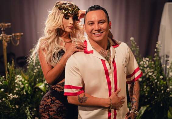 Edwin Luna y Jaylin Castellanos, en una escena del video.